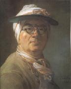 Jean Baptiste Simeon Chardin Portrait of Chardin Wearing an Eyeshade (mk05) oil